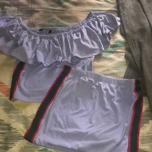 2 piece shirt and skirt set
